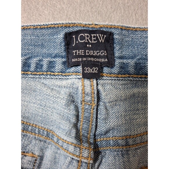 J Crew Jeans Men's 33x32 Blue Denim The Driggs Straight Faded Prepy School - Picture 7 of 9